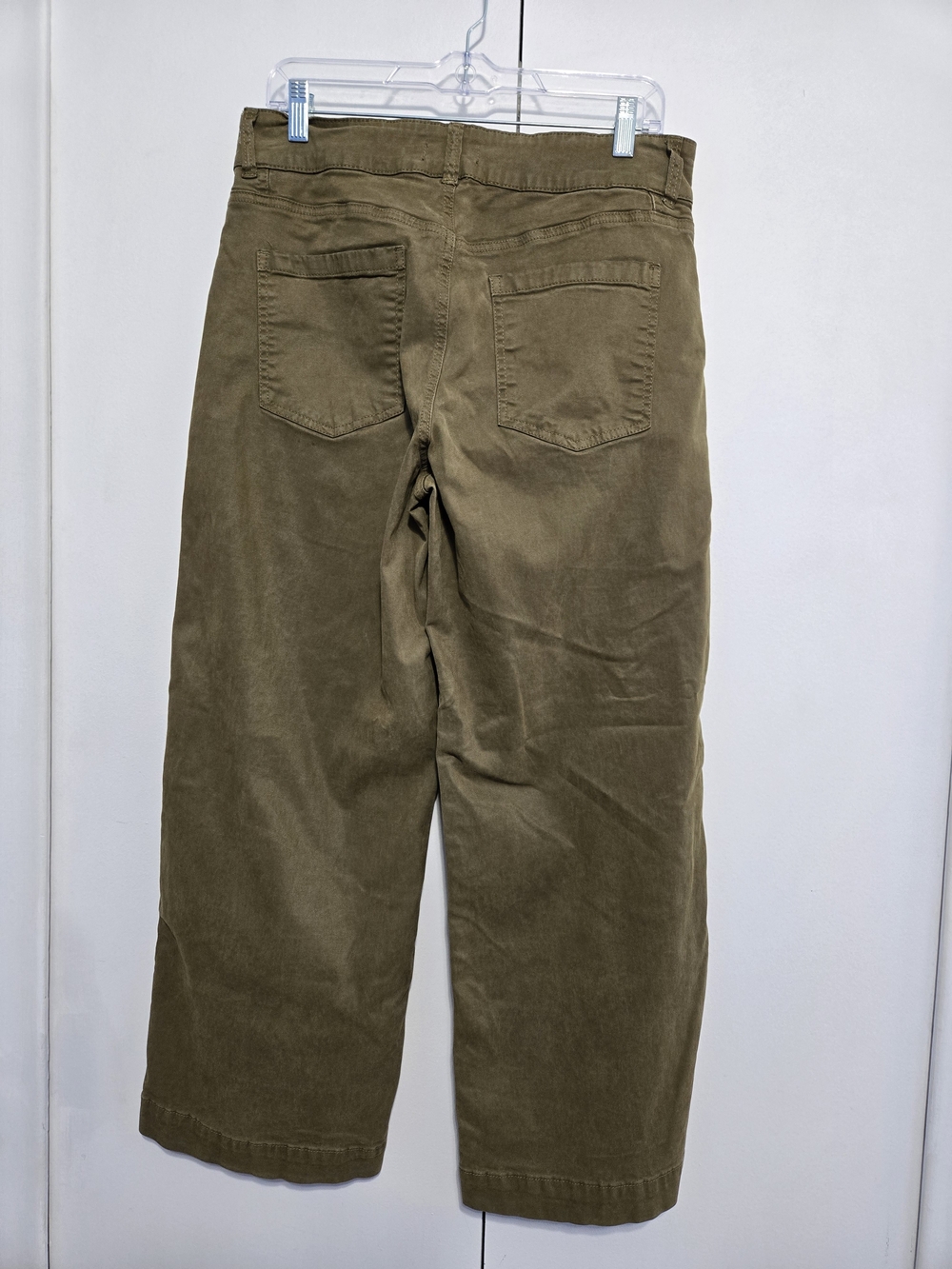 KUT from the Kloth Charlotte High Rise Wide Leg Pants Olive Green Size 12 - Picture 5 of 6